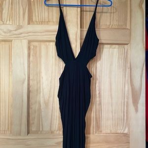 Super Sexy Plunge Black Dress